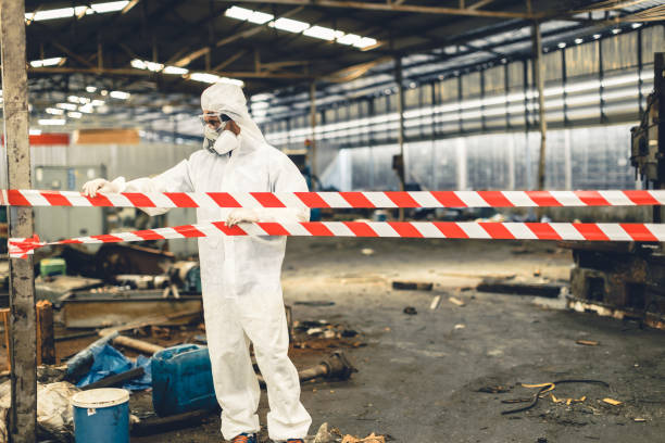 Professional Infectious Disease Decontamination technician working in Kendleton, TX